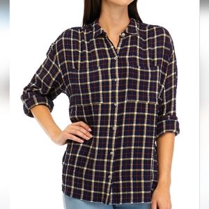 Wonderly plaid boyfriend shirt